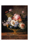 Buy Fleurs dans un Vase de Porceleine Bleue, c.1780 at AllPosters.com