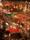 Lanterns and Stalls, Chinatown, Singapore, Southeast Asia