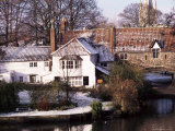 Buy Snow on House Roof, Pull Ferry, Norwich, Norfolk, England, United Kingdom at AllPosters.com