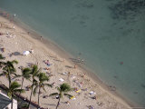 Aerial View of Waikiki Beach, Honolulu, Oahu Island, Hawaiian Islands