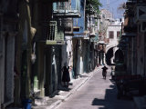 One of the Main Streets, Pyrgi, Chios (Khios), Greek Islands, Greece