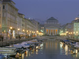 Grande Canale and Sant Antonio Thaumaturgo Christian Church, Trieste, Friuli-Venezia, Italy