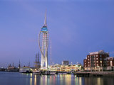Spinnaker Tower at Twilight, Gunwharf Quays, Portsmouth, Hampshire, England, United Kingdom