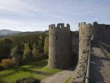 Buy Walls Walk West to Mill Gate Towers Entrance, with View of Medieval Walls, Conwy, Wales at AllPosters.com
