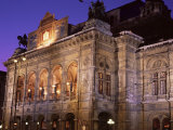The Opera at Night, Vienna, Austria