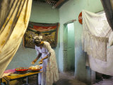Preparing for Coffee Ceremony, Abi-Adi, Tigre Region, Ethiopia, Africa