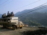 Truck Carrying Passengers on the Roof, Banaue, Island of Luzon, Philippines, Southeast Asia