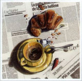 Buy Cafe et Croissant at AllPosters.com