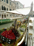 Buy Canalside Vegetable Market Stall, Venice, Veneto, Italy at AllPosters.com