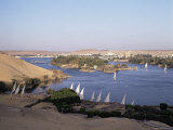 The River Nile, Including Kitcheners and Elephantine Island, Aswan, Egypt, North Africa, Africa