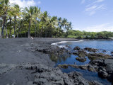 Buy Punaluu Black Sand Beach, Island of Hawaii (Big Island), Hawaii, USA at AllPosters.com