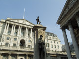 The Bank of England and the Royal Exchange, City of London, London, England, United Kingdom