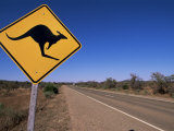 Kangaroo Road Sign, Flinders Range, South Australia, Australia