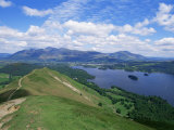 Derwent Water and Lonscale Fell from Cat Bells, Lake District National Park, Cumbria, England