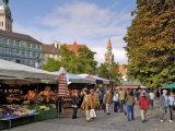 Viktualienmarkt, Food Market, Munich (Munchen), Bavaria (Bayern), Germany