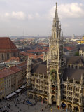 Neues Rathaus and Marienplatz, from the Tower of Peterskirche, Munich, Germany