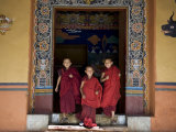 Buddhist Monks, Paro Dzong, Paro, Bhutan