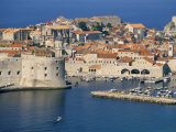 Buy Aerial View of Harbour and Old City, Dubrovnik, Unesco World Heritage Site, Croatia at AllPosters.com