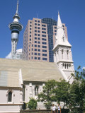 Buy St. Patrick's Roman Catholic Church and Skytower, Auckland, North Island, New Zealand at AllPosters.com