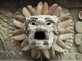 Sculpted Head of Goddess, Temple of Quetzacoatl, Teotihuacan, Mexico, North America