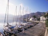 Yachts, Livadhia, Island of Tilos, Dodecanese, Greece