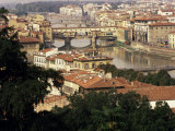 View Over the City Including the River Arno, Florence, Italy