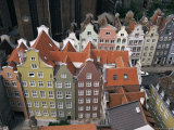 Gables and Painted Facades of Hanseatic Gdansk, Gdansk, Pomerania, Poland
