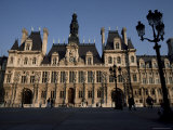The 19th Century Hotel De Ville, City Council Town Hall and Square, Paris, France