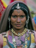 Portrait of a Desert Nomad Gypsy Woman, Rajasthan State, India