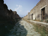 Paved Street, Pompeii, Unesco World Heritage Site, Campania, Italy