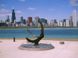 Buy City Skyline and Lake Michigan from the Adler Planetarium, Chicago, Illinois, North America at AllPosters.com