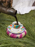 Pouring Coffee During a Coffee Ceremony, Ethiopia, Africa