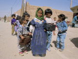 Buy Group of Children in the Town of M'Hamid, Draa Valley, Morocco, North Africa, Africa at AllPosters.com