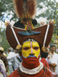 Buy Portrait of a Huli Southern Highlander, Papua New Guinea at AllPosters.com
