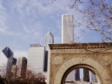 Buy Old Stock Exchange Arch and Downtown Skyscrapers, Chicago, Illinois, USA at AllPosters.com