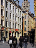Tourists Walking in the Grand Place (Place Du General De Gaulle), Lille, Flanders, Nord, France