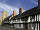 Half Timbered Alms Houses, King Edwards School and the Guild Chapel, Church Street, Warwickshire Photographic Print
