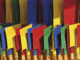 Multi Coloured Spades on Sale at a Beach Shop on the Planche, Deauville, Calvados, Normandy, France