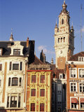 Flemish Houses and Belfry of the Nouvelle Bourse, Grand Place, Lille, Nord, France