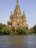 Peter and Paul Church Seen from Tsarina Pavilion, Peterhof, St. Petersburg, Russia