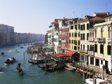 View Along the Grand Canal from Rialto Bridge, Venice, Unesco World Heritage Site, Veneto, Italy