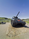 Tank Commemorating D-Day Rehearsals, Slapton Sands, Slapton Ley, South Hams, Devon, England