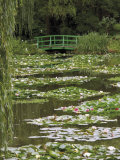 Japanese Bridge and Lily Pond in the Garden of the Impressionist Painter Claude Monet, Eure, France