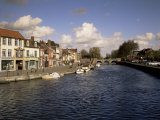 River Somme and Town, Amiens, Somme, Picardy, France