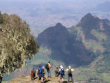 Buy Tourists Trekking, Simien Mountains National Park, Unesco World Heritage Site, Ethiopia, Africa at AllPosters.com