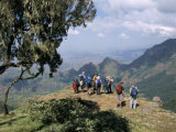 Buy Tourists Trekking, Simien Mountains National Park, Unesco World Heritage Site, Ethiopia, Africa at AllPosters.com
