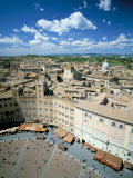 View Over Rooftops from the Torre Mangia in Piazza Del Campo, Siena, Tuscany, Italy