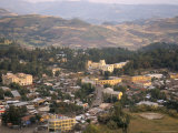 Aerial View of the Town Taken from Goha Hotel, Gondar, Ethiopia, Africa