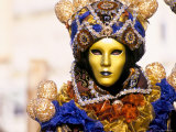 Buy Portrait of a Person Dressed in Mask and Costume Taking Part in Carnival, Venice, Italy at AllPosters.com