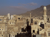 Buy Skyline of the Old Town, Sana'A, Unesco World Heritage Site, Yemen, Middle East at AllPosters.com
